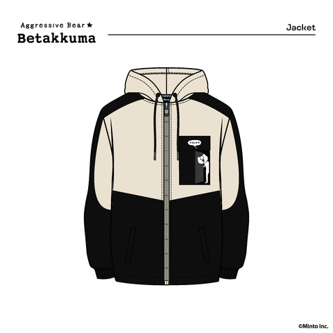 Betakkuma Greet & Meet Zip-Up Hoodie Jacket [Bicolor] [Nylon]